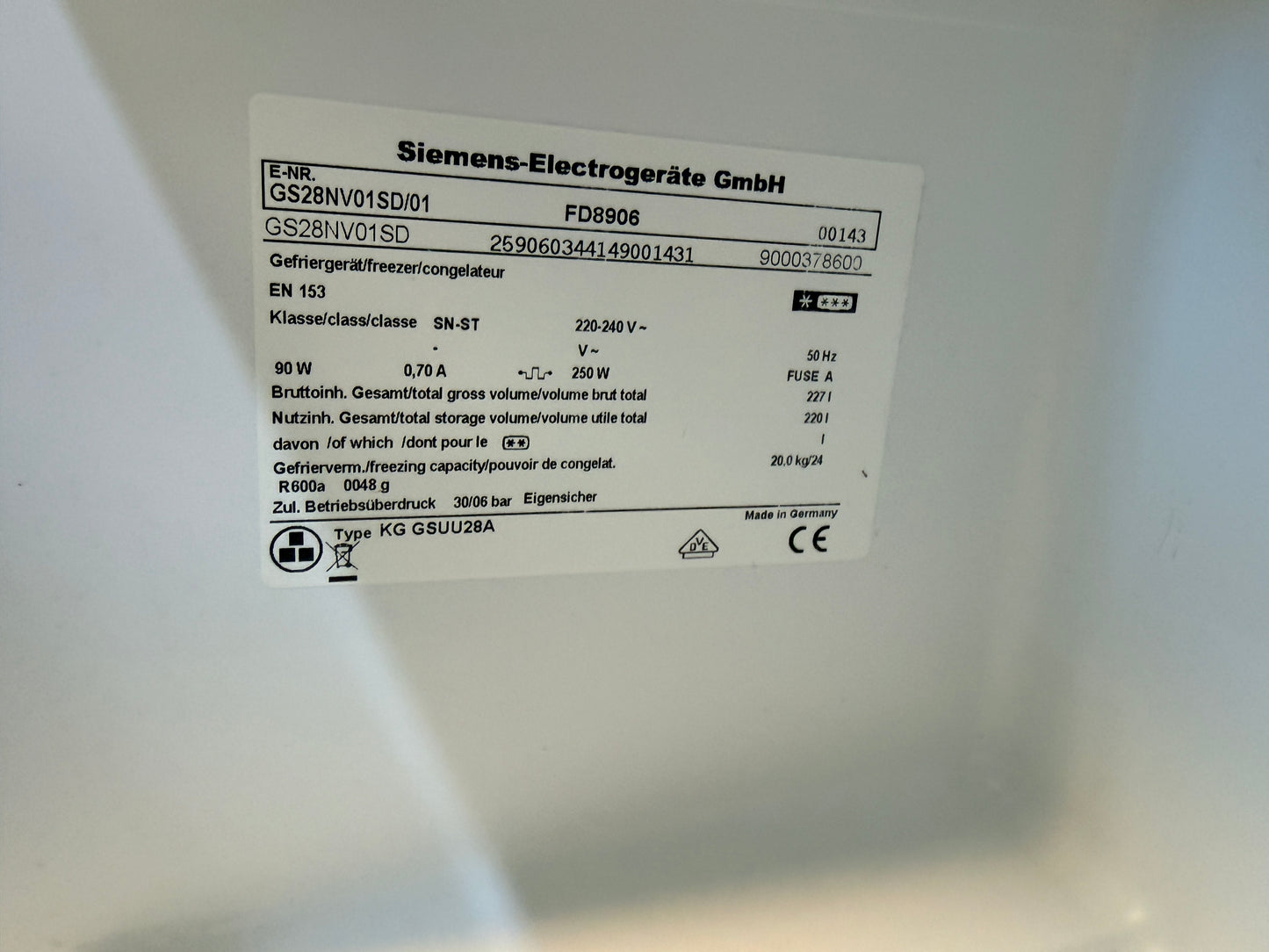 Siemens frys