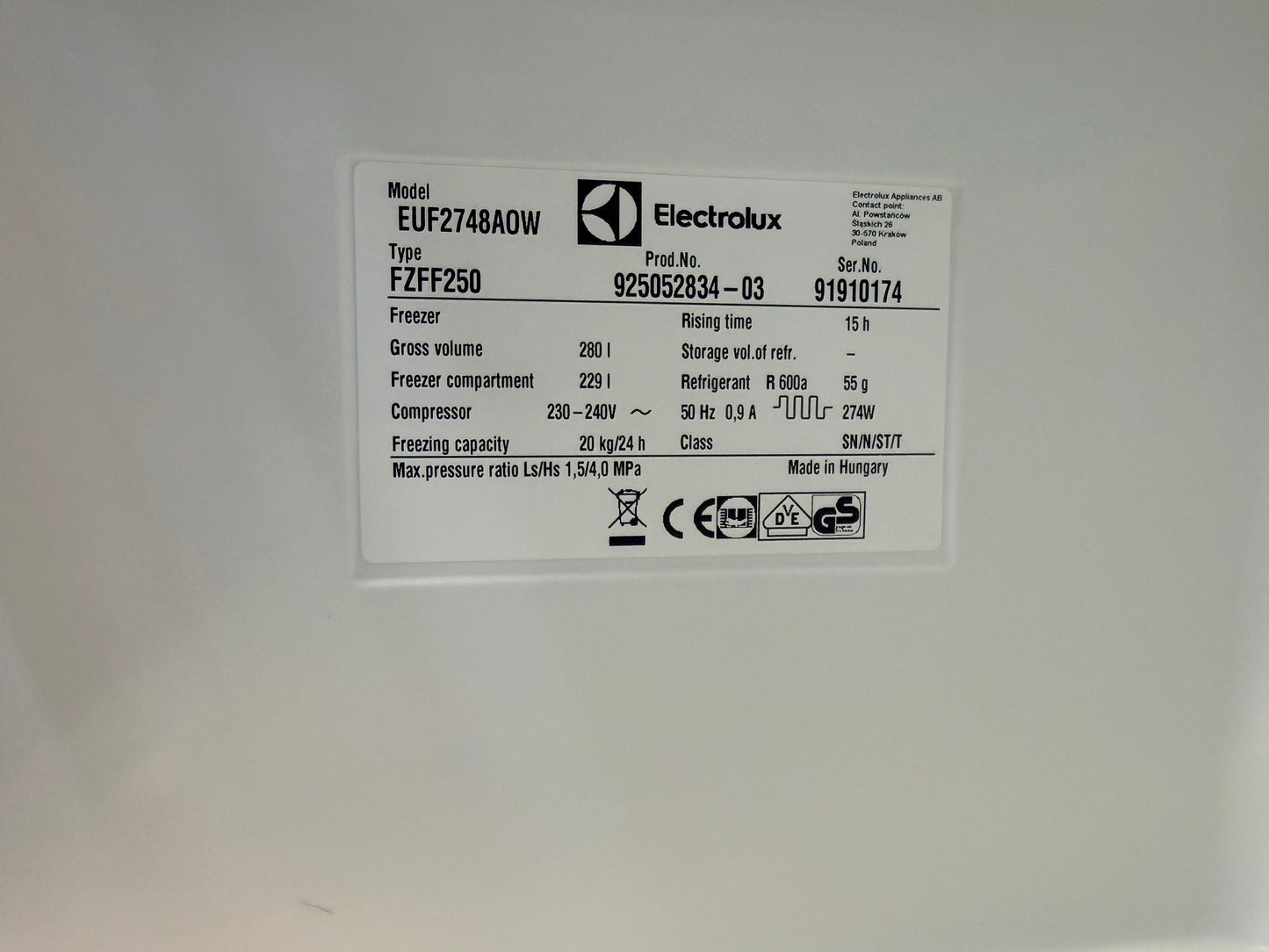 Electrolux Frys
