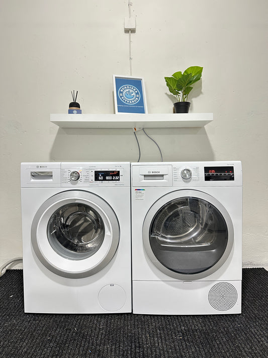 Bosch S8 tvättmaskin och S6 torktumlare